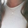 Tiny Silver Initial Disc Necklace, thumbnail 1 of 2
