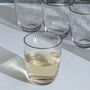 G Decor Set Of Four Ribbed Glasses With Silver Rim, thumbnail 2 of 5