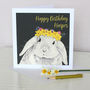 Spring Bunny Birthday Card, thumbnail 1 of 3