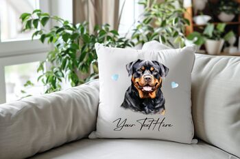 Personalised Rottweiler Hearts Cushion Cover Gift, 2 of 2