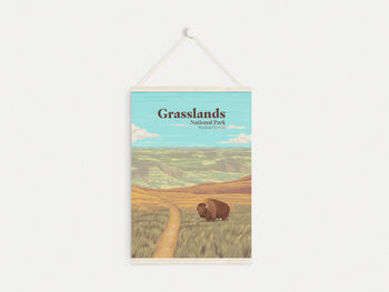 Grasslands National Park Canada Travel Poster Art Print, 6 of 8