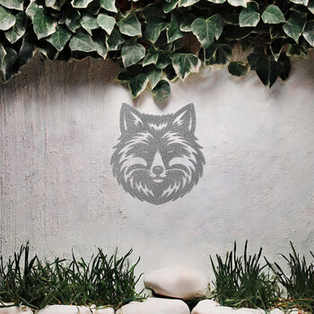 Metal Fox Head Wall Art Outdoor Garden Decor Gift Idea, 10 of 10