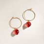 Sweet Strawberry Hoop Earrings, thumbnail 1 of 3