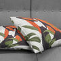 Abstract Woman Themed With Green Leaves Cushion Cover, thumbnail 4 of 7