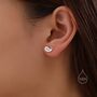 Sterling Silver Paisley Pattern Stud Earrings, thumbnail 6 of 12