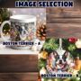 Personalised Boston Terrier In Christmas Lights, thumbnail 3 of 9