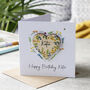 21st Birthday Personalised Floral Magnet And Card, thumbnail 1 of 4
