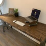 Handmade Industrial Style Office Desk With U Legs, thumbnail 3 of 3
