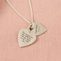Heart Tags Script Name Silver Necklace, thumbnail 6 of 8