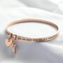 'Never Forgotten' Meaningful Word Bangle, thumbnail 2 of 5