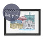 Personalised Rome Skyline Print, Landmarks Illustration, thumbnail 1 of 6