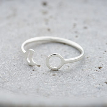 Fine Sun And Moon Open Ring, 4 of 8
