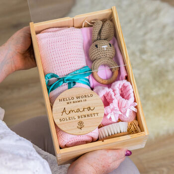 Personalised Newborn Welcome Baby Hamper, 4 of 4