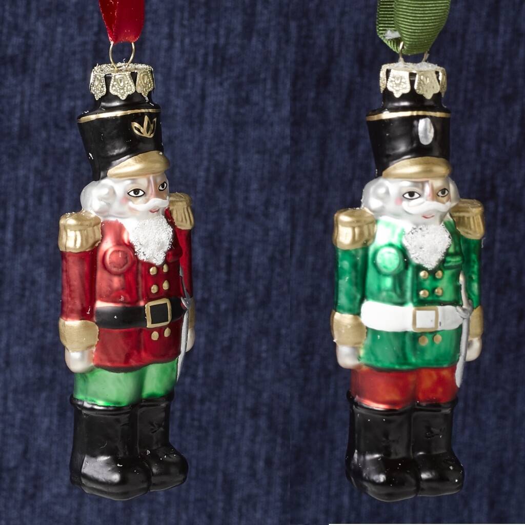 Nutcracker Glass Christmas Tree Decorations By Bunting & Barrow