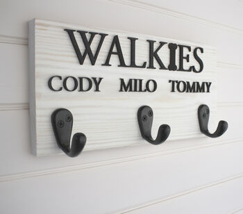 Personalised Walkie's With Pet Names Dog Lead Holder, 4 of 9