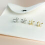 Sterling Silver Crystal Butterfly Stud Earrings, thumbnail 5 of 6