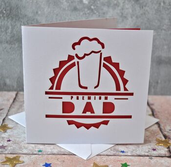 'Dad' Laser Cut Beer Card, 3 of 5