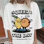 'Squeeze The Day' Retro Aesthetic Tshirt, thumbnail 3 of 6