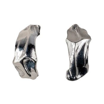 Mea Sterling Silver Organic Shaped Earrings, 4 of 5