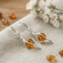Handmade Baltic Amber And Sterling Silver Drop Earrings, thumbnail 1 of 4