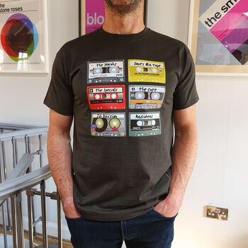 Personalised Cassette Tape Music Selection T Shirt, 3 of 9