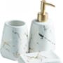 White Three Piece Ceramics Bathroom Accessories Set, thumbnail 4 of 6