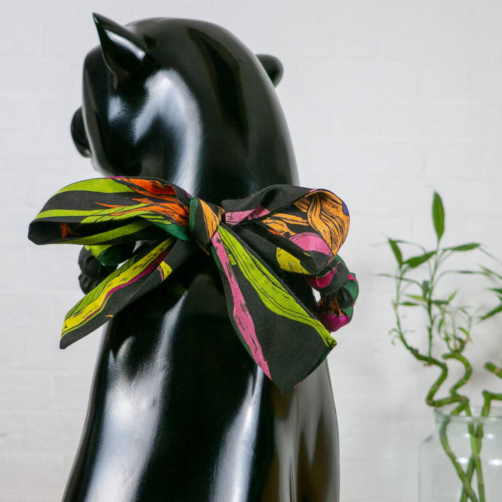 chunky, fabric bead necklace 'birds of paradise' by albaquirky