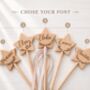 Keepsake Wooden Flower Girl Wand With Floral Design, thumbnail 3 of 8