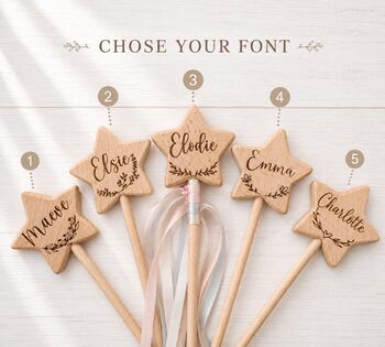 Keepsake Wooden Flower Girl Wand With Floral Design, 3 of 8