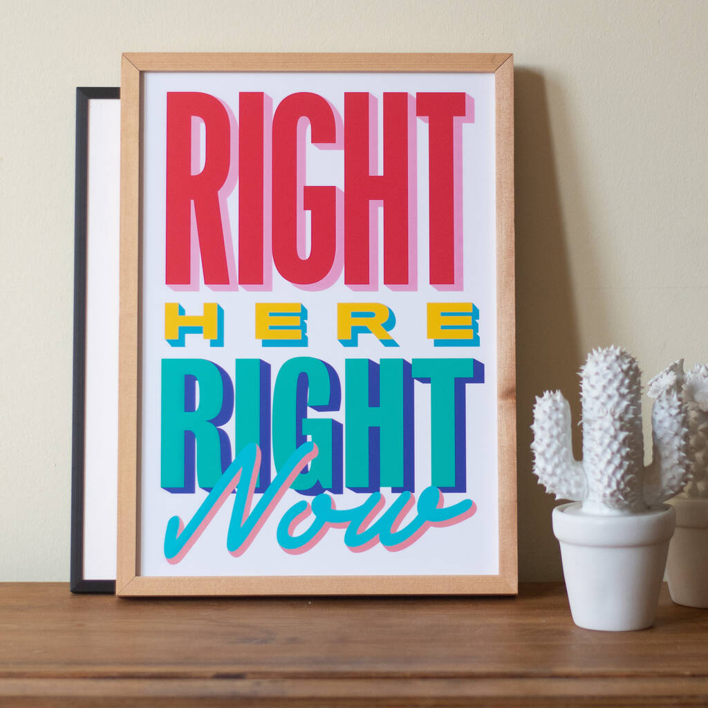 Right Here, Right Now Retro Print, 1 of 6