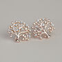 Crystal Tree Stud Earrings, thumbnail 4 of 5