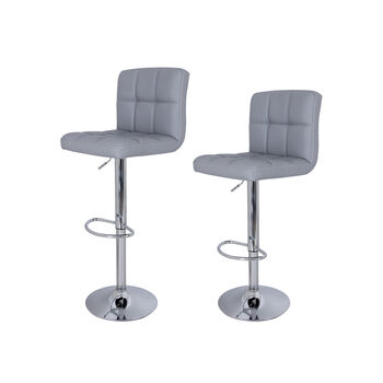 Two Height Adjustable Bar Stool With Soft Padded Chair, 2 of 6