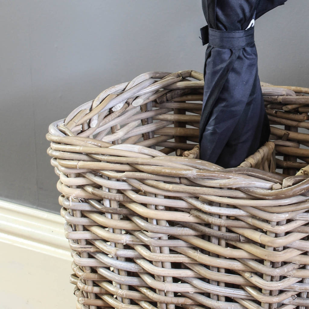 eaton rattan umbrella basket by marquis & dawe