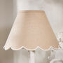 Scalloped Round Cotton Lampshade, thumbnail 1 of 4