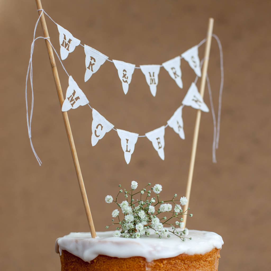 Personalised Wedding Cake Mini Bunting By Baloolah Bunting