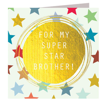 Gold Foiled Super Star Brother Card, 2 of 5