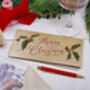 Christmas Money Envelopes With Holly Design For Gift Cards, Concert Tickets And Vouchers, thumbnail 2 of 3