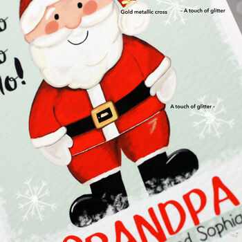 Personalised Santa Baby 1st Christmas Card, 6 of 10
