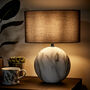 Vermont Marble Effect Ceramic Table Lamp, thumbnail 3 of 7