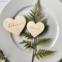 Wood Heart Wedding Favour Place Name Settings, thumbnail 7 of 10