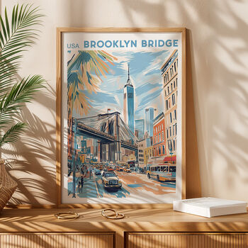 Brooklyn Bridge, New York City Poster, 3 of 11