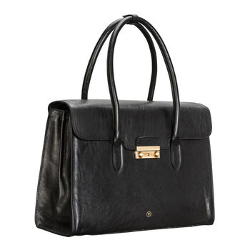 Ladies Large Leather Laptop Work Bag. 'The Fabia', 8 of 12