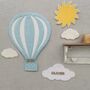 Fabric Hot Air Balloon Nursery Decor, Baby Blue, thumbnail 10 of 10