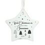 Personalised Porcelain Star Bauble First Christmas Together With Name, thumbnail 3 of 4