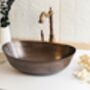 Verdigris Green Patina Solid Copper Sink – Handmade Vessel Basin For Kitchen And Bathroom, thumbnail 12 of 12