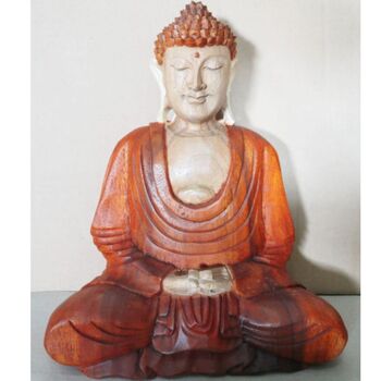 Small Hand Carved Buddha Statue Hand Down, 2 of 6