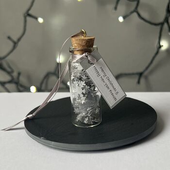 Miniature Silver Snowflakes Personalised Christmas Decoration, 8 of 11