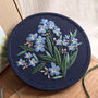 Forget Me Not Floral Embroidery Kit, thumbnail 2 of 9