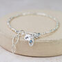 Sterling Silver Mini Nugget With Birthstone Bracelet, thumbnail 5 of 8