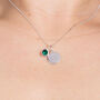 Genuine Emerald Cz Necklace In Sterling Silver, thumbnail 7 of 12